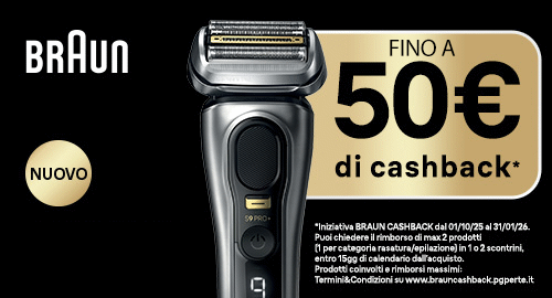 BRAUN CASHBACK: ricevi fino a €50 di cashback