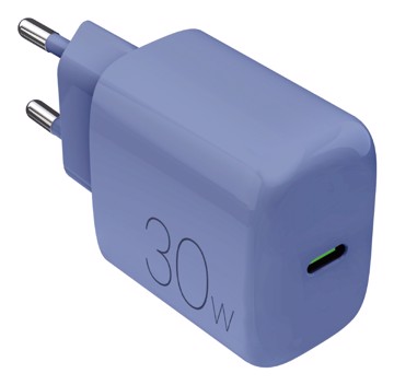 Puro caricabatterie blu 30w, power delivery