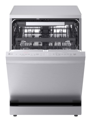 LG DF375HVS Lavastoviglie libera installazione, Classe A, 14 Coperti, Vapore, WI-FI, Grigia