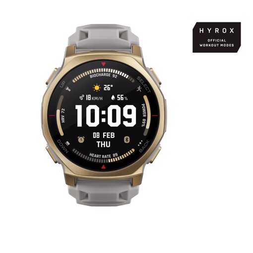 Amazfit T-rex 3 Pro 3,35 cm (1.32") AMOLED 44 mm Digitale 466 x 466 Pixel Touch screen Oro Wi-Fi GPS (satellitare)