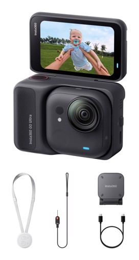 Insta360 GO Ultra Standard Black fotocamera per sport d'azione 4K Ultra HD 25,4 / 1,28 mm (1 / 1.28") Wi-Fi 52,9 g