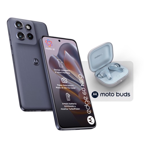 Motorola edge Pack 2x1 60 Neo 8/256 Grisaille + Moto Buds