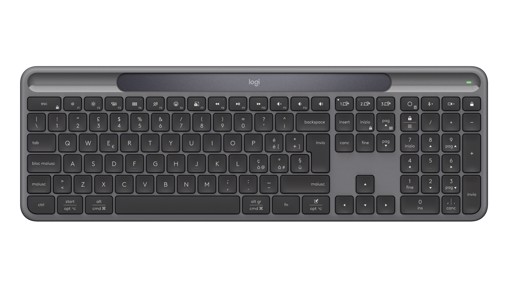 Logitech Signature Slim Solar+ wireless keyboard K980 tastiera Universale RF senza fili + Bluetooth QWERTY Italiano Grafite