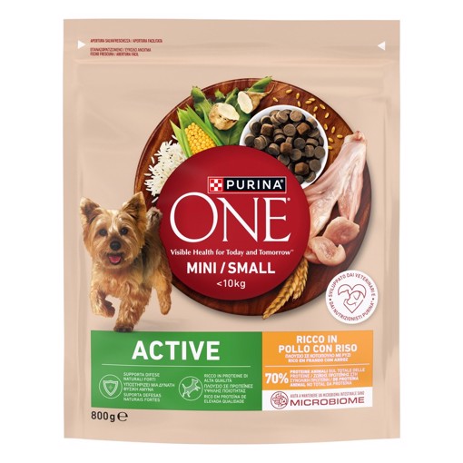 Purina ONE 12510691 cibo secco per cani 800 g Adulto Pollo, Riso