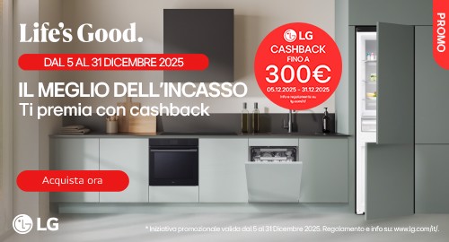 LG il meglio dell’incasso: cashback fino a 300€