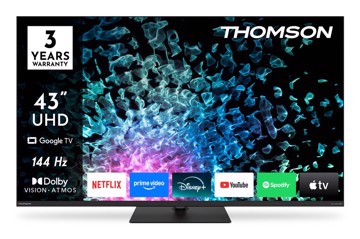 Televisore mled 43" uhd hdr10 t2/s2,144hz,4hdmi,2usb,gtv,pc