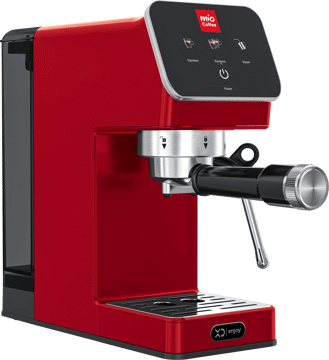 Macchina caffe' espresso caldaia inox cialde rossa