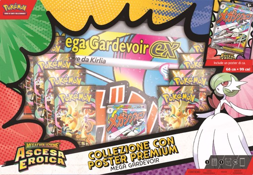 Pokémon Collezione con Poster Premium di Mega Lucario-ex e Mega Gardevoir-ex (IT)