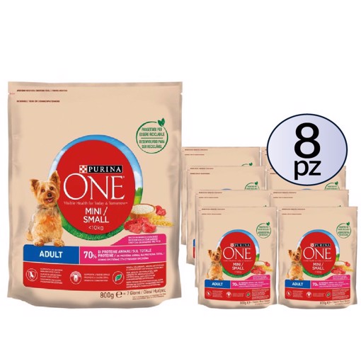 Cibo secco per cane Adulto Manzo, Riso 800g PACK 8 Confezioni