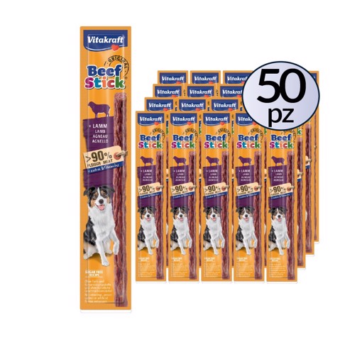 Beef-Stick per cani con agnello 12g PACK 50 Confezioni