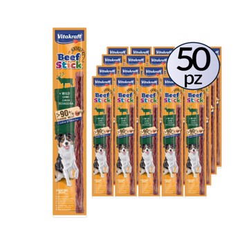 Beef-Stick per cani con selvaggina 12g PACK 50 Confezioni