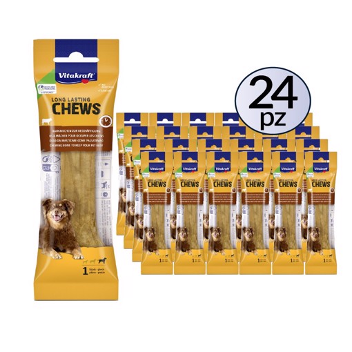 Chews Long Lasting osso pelle di bovino 14cm PACK 24 Confezioni