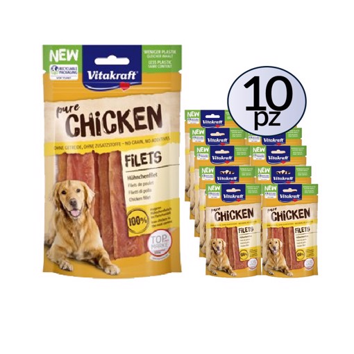 Spuntini Cane Pollo 80g PACK 10 Confezioni