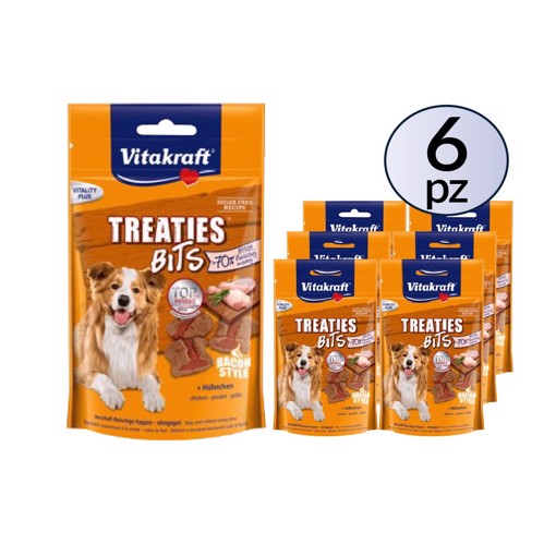 Treaties Bits gusto pollo per cane adulto 120g PACK 6 Confezioni