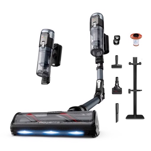 Rowenta X-Force Flex 16.60 RH9C71E0 scopa elettrica Aspirapolvere a bastone 2 in 1 Batteria Secco Senza sacchetto Nero, Blu