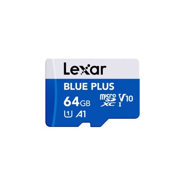 Memory card microsd 64gb blue v10,a1,uhs-1,read100mbps