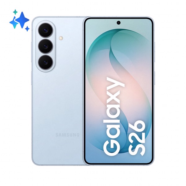 Samsung Galaxy S26 Smartphone AI, 256GB, Processore avanzato, Assistente Foto, Creative Studio, Camera 50 MP, 4300 mAh, Sky Blue