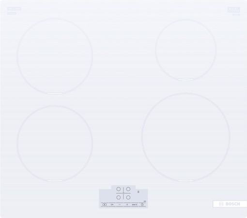 Bosch Serie 6 PUE612BB1E Serie 4 Piano cottura a induzione 60 cm 4 zone standard Bianco