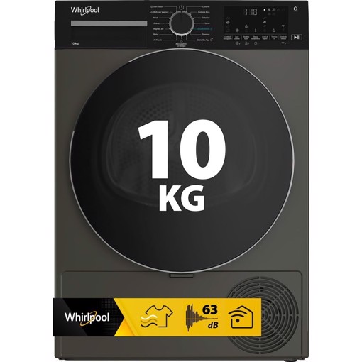 Whirlpool C WD 104M GBS IT, Capacità 10kg, classe C, colore Manhattan Grey, Display digitale XL, Wi-Fi, IronTouch