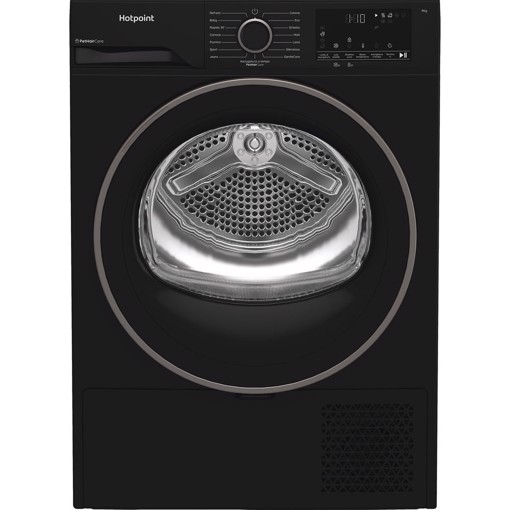 Hotpoint Ariston HPT 94D BBS IT, Capacità 9kg, classe C, colore Black,EasyIron, PetHair Removal | Profondità mobile 60cm
