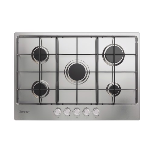 Indesit THP 752 IX/I 1 piano gas inox 75cm 5 fuochi griglie smaltate