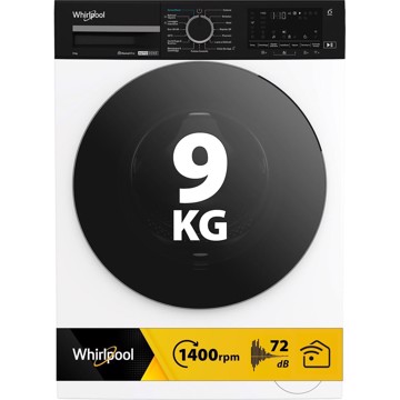 Lavatrice 9kg 1400giri vapore porta nera wifi