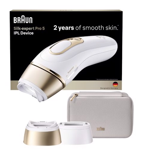 Braun Silk-expert Pro PL5210 IPL Luce pulsata intensa (IPL) Oro, Bianco