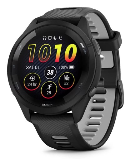 Garmin Forerunner 265 3,3 cm (1.3") AMOLED 46 mm Digitale 416 x 416 Pixel Touch screen Nero Wi-Fi GPS (satellitare)