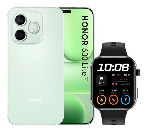 Honor BUNDLE 600 LITE 256GB S GREEN+WATCH 2i BLACK 16,8 cm (6.6") Doppia SIM 5G 16 GB 6520 mAh Verde