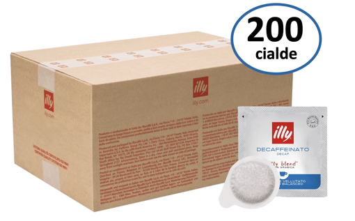 Immagine di Cialde caffè Decaffeinato 200pz monodose confezionati singolarmente in atmosfera protettiva