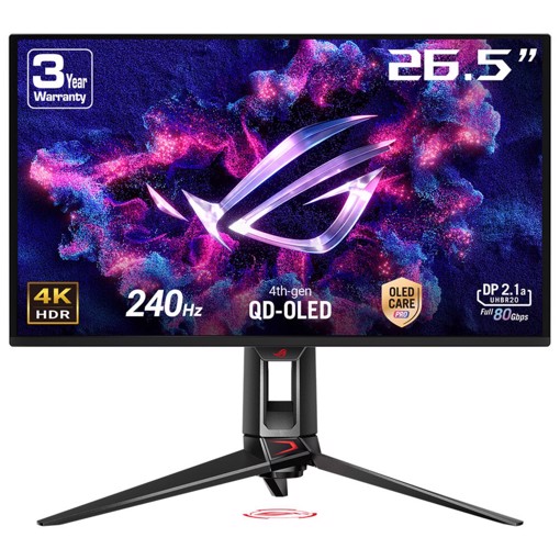ASUS ROG Swift OLED PG27UCDM Monitor PC 67,3 cm (26.5") 3840 x 2160 Pixel 4K Ultra HD QD-OLED Nero