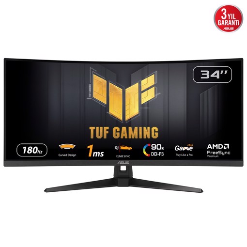 ASUS TUF Gaming VG34VQ3B Monitor PC 86,4 cm (34") 3440 x 1440 Pixel UltraWide Quad HD LED Nero