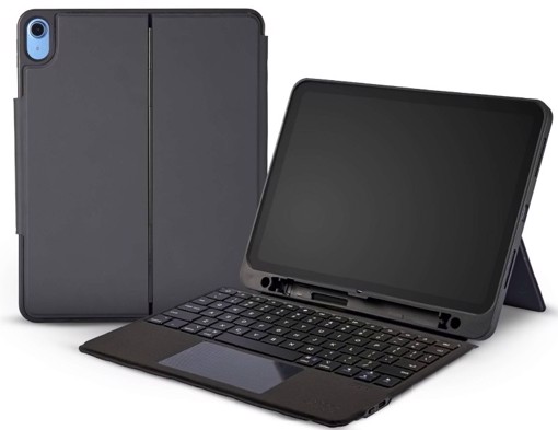 Tucano IPDA16BLUTKITBK custodia per tablet 27,9 cm (11") Custodia flip a libro Nero