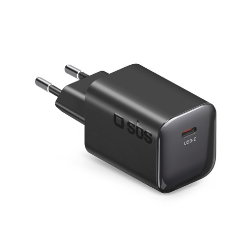 GaN wall charger 1x type-C 45W, black