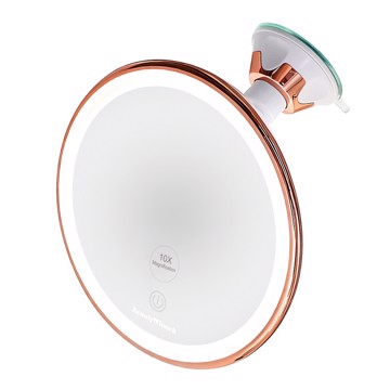 Specchio luminoso ricaricabile 40 led ventosa orient10x rose
