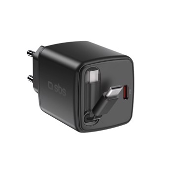 Wall charger cavo integrato pd30w, nero
