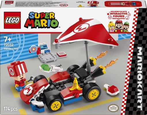 LEGO Super Mario 72032 Mario Kart : Kart Standard, Macchina Giocattolo con Toad, Giochi per Bambini 7+ Nintendo da Collezione
