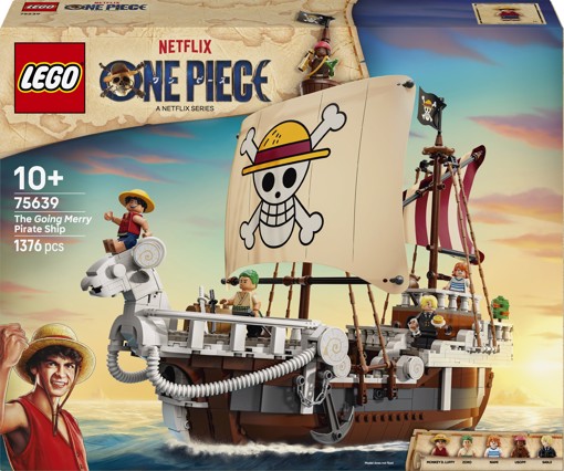 LEGO ONE PIECE 75639 La Nave Pirata Going Merry, Barca Giocattolo con 5 Minifigure tra cui Luffy, Zoro e Nami per Bambini 10+