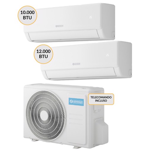 Olimpia Splendid Condizionatore DUAL split Inverter 10000+12000 btu Wi-Fi OSCAAMH14EI + OSSAAQH10EI + OSSAAQH12EI Climatizzatore Fisso