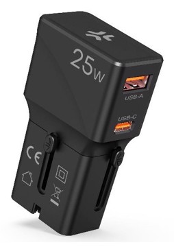 Multiplug 1usb-a/1usb-c 25w sl