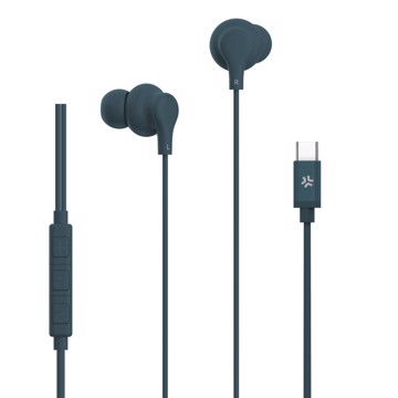 Usb-c stereo wired earphone blu