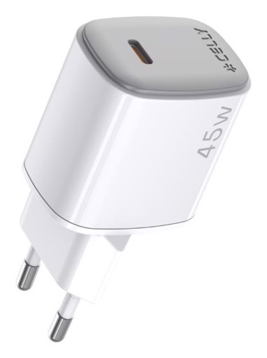 Celly UPTC1USBC45WWH Caricabatterie per dispositivi mobili Smartphone, Tablet Bianco AC Ricarica rapida Interno