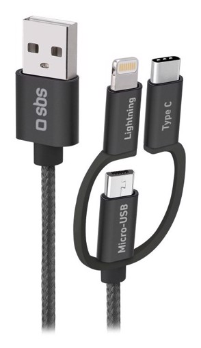 SBS TECABLEUSBIP531BW cavo USB USB 2.0 1,2 m USB A Micro-USB A Nero
