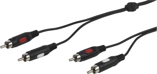 Vivanco VVA2RCA25MMK cavo audio 2,5 m 2 x RCA Nero