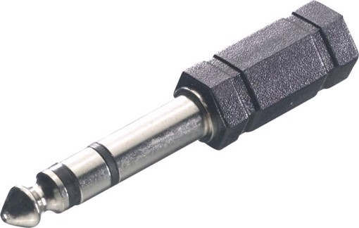 Vivanco VVAJACKAD35F63M adattatore per inversione del genere dei cavi 6.3 mm 3.5 mm Nero