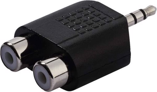 Vivanco VVASPLITJACK1M2RCA adattatore per inversione del genere dei cavi Nero