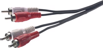 Cavo rca stereo, m-m, 5m, nero
