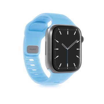 Puro cinturino "glow" silicone ser10/11 42 mm, azzurro