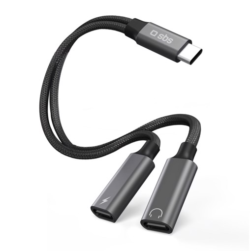 SBS TEADATYCHARGETYCK cavo USB 0,13 m USB C 2 x USB C 60 W Nero