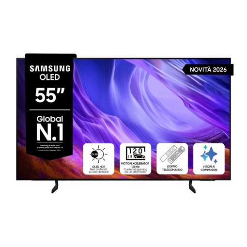 Samsung OLED 4K Vision AI Smart TV 55" QE55S85HAEXZT, 2026